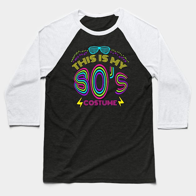 This Is My 80s Costume - Vintage Vaporwave T-Shirt Baseball T-Shirt by biNutz